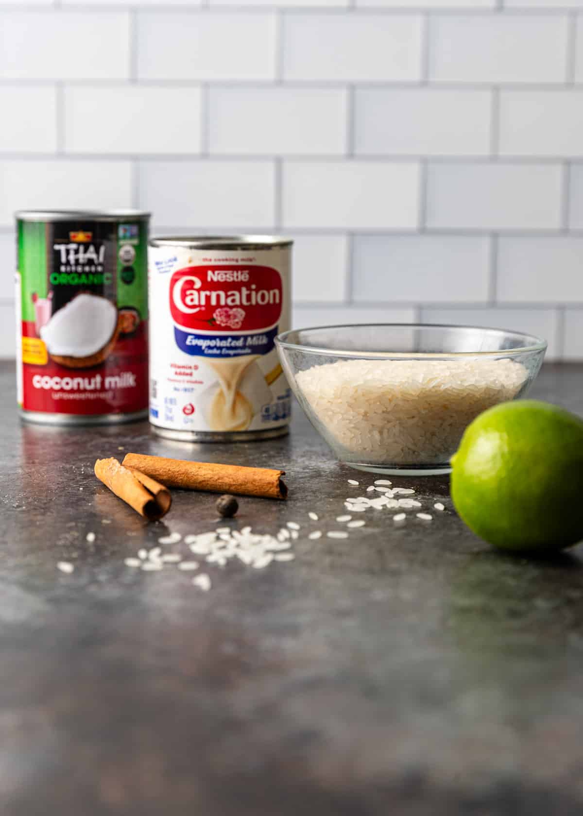 ingredients needed for this arroz con leche recipe