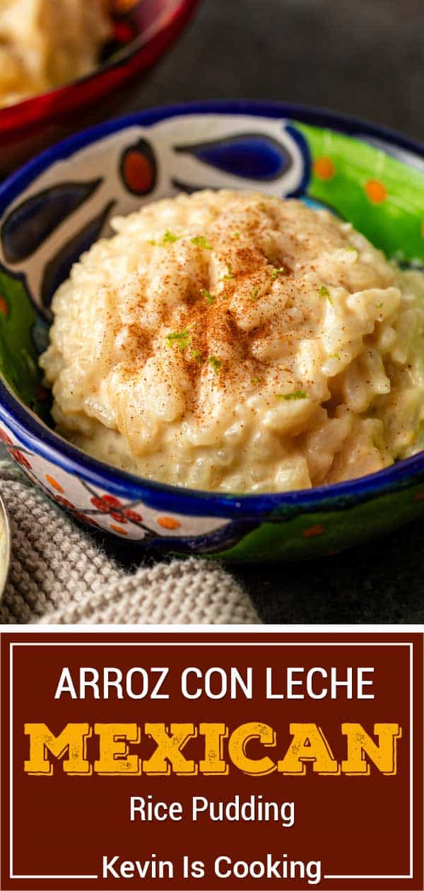 titled image (and shown): arroz con leche Mexican rice pudding