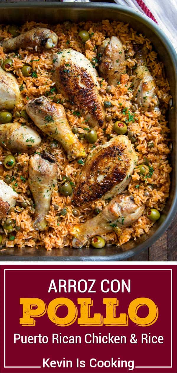 titled image (and shown): arroz con pollo Puerto Rican chicken & rice