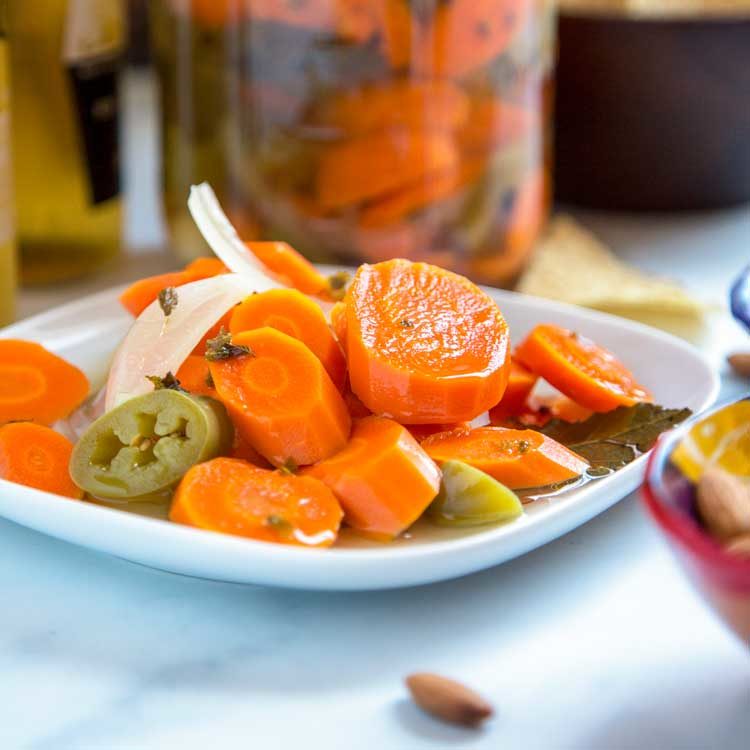 These Authentic Mexican Pickled Carrots are a great make-it-at-home version that are just like the ones you get at Mexican restaurants and so easy to make!