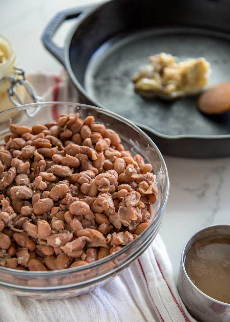 clear bowl with beans