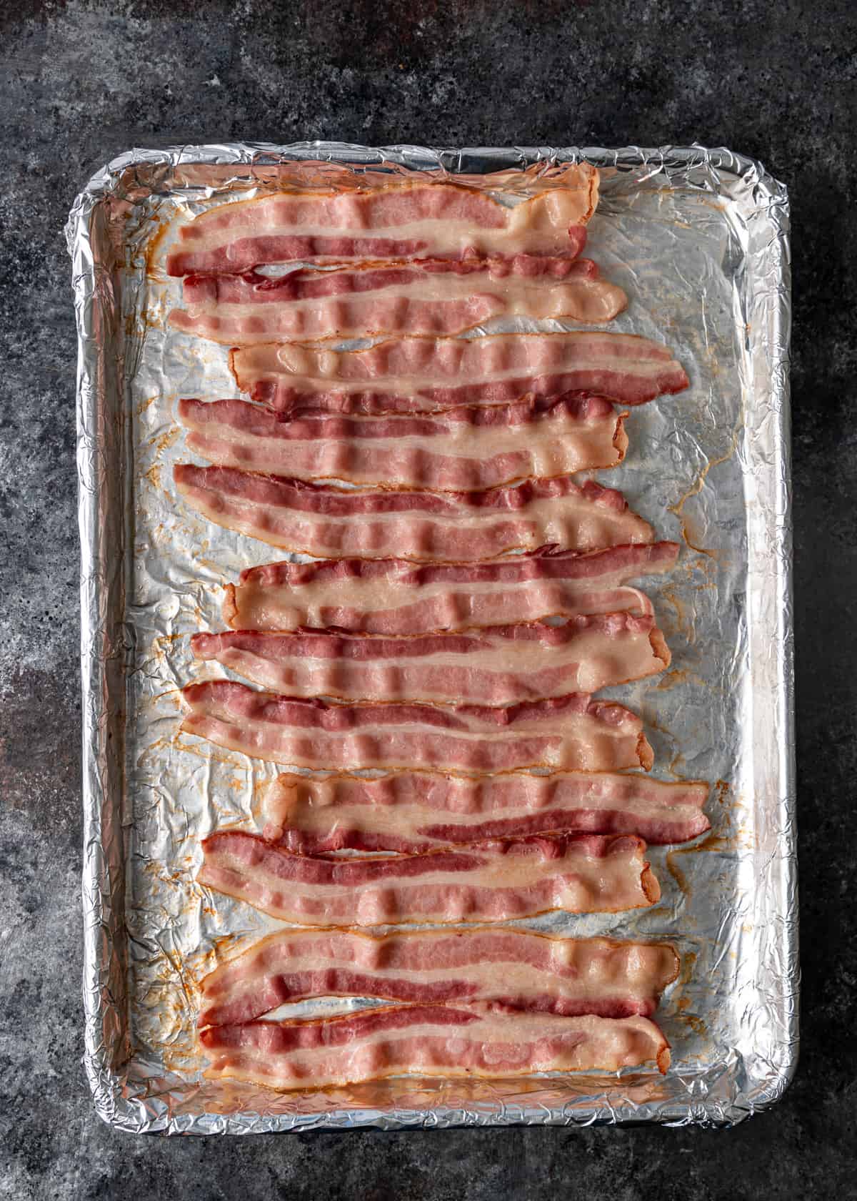 partially cooked bacon