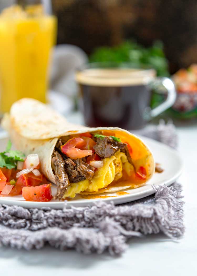 Barbacoa Breakfast Burrito