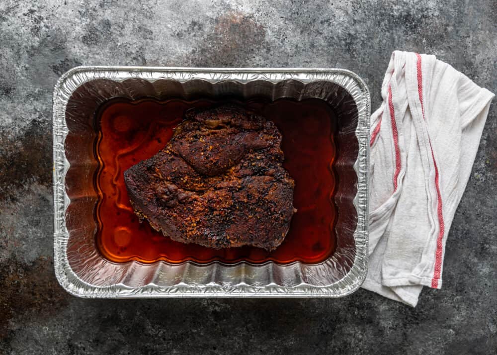 braised beef in pan