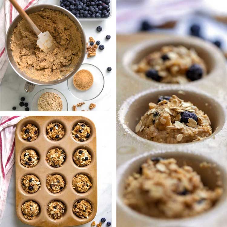 how to make prep photos of Blueberry Oat Muffins