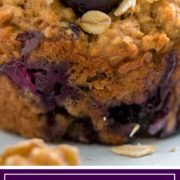 Whenever I smell fresh from the oven baked muffins it makes me smile and these Blueberry Oat Muffins are no exception. Loaded with chopped walnuts, fresh blueberries and oats, these help start any day! #oats #blueberries #muffin