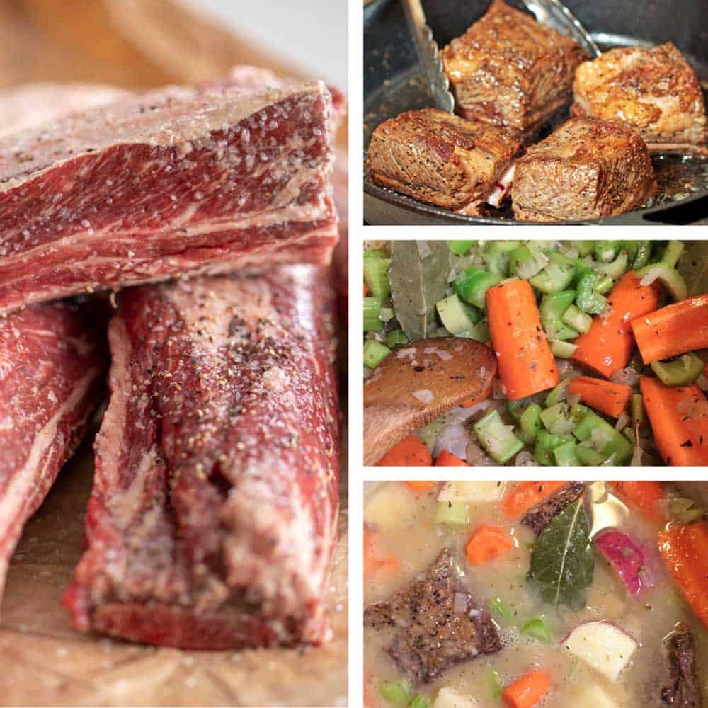 step by step photo instructions on making a beef short ribs recipe