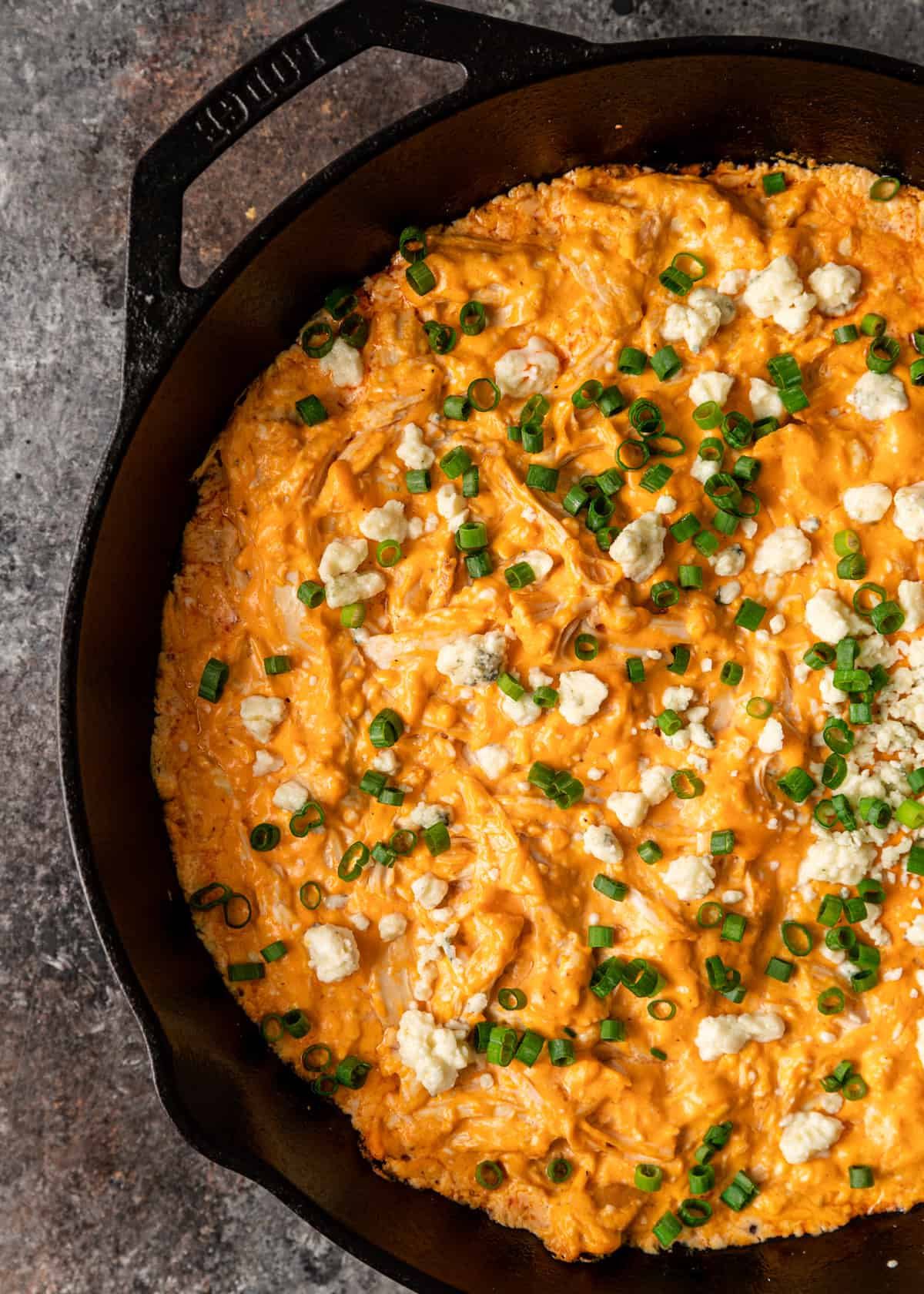 skillet with Buffalo Chicken Dip