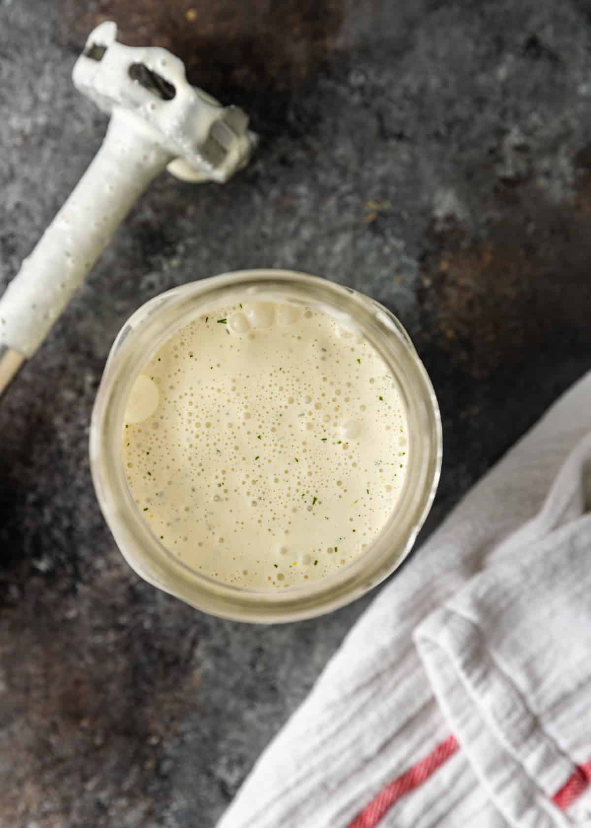 freshly mixed buttermilk ranch dressing