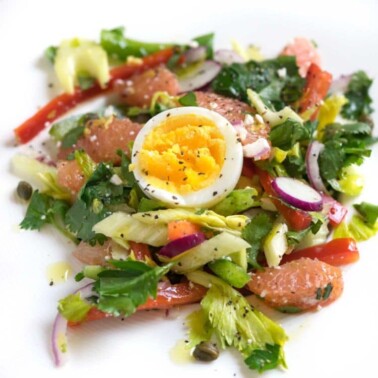 Celery and Pepper Salad. The underrated celery gets elevated here with herbs, citrus, and other goodies you just must try. So good it’s a meal!