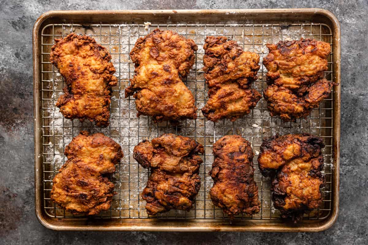 freshly fried chicken 