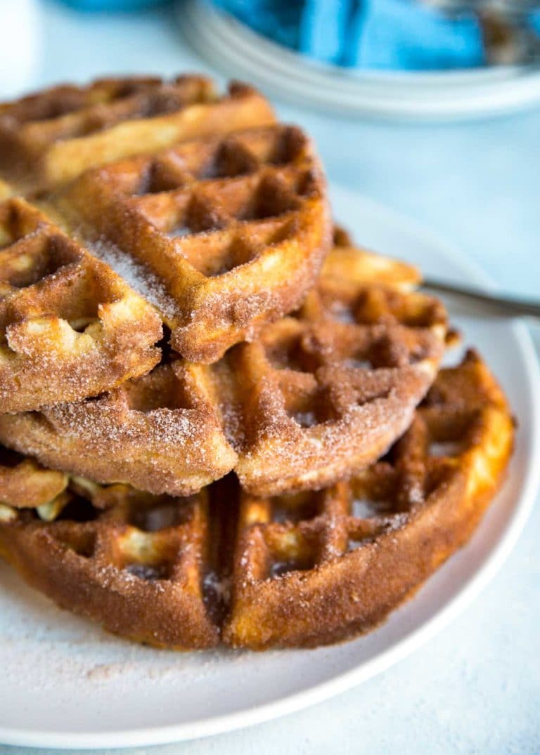 A plate of churro Waffles