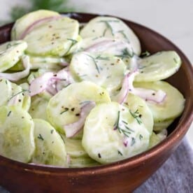 close up of Classic Cucumber Salad