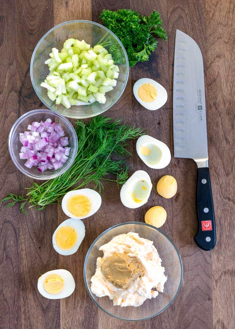 Classic Egg Salad ingredients