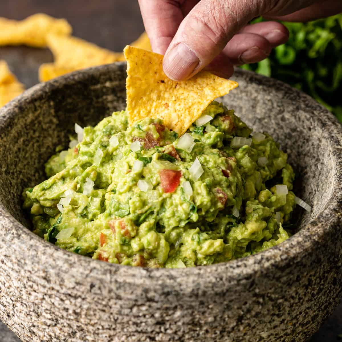 Authentic Guacamole Recipe in a bowl