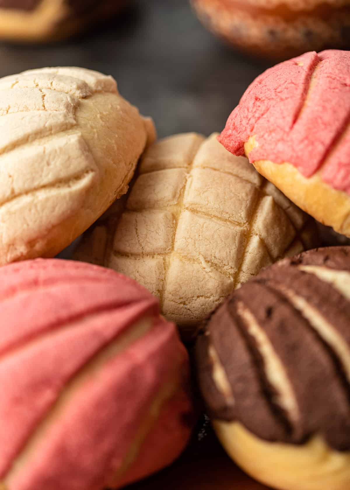 Close up of conchas