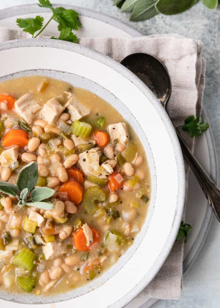 bowl of hatch chile chicken soup