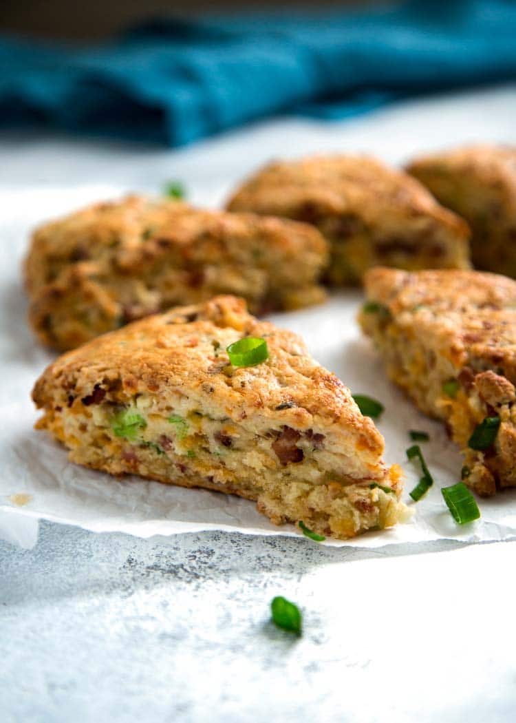 Warm, tender and flakey, these Ham and Cheese Scones make the most of any leftover holiday ham in a good way. keviniscooking.com