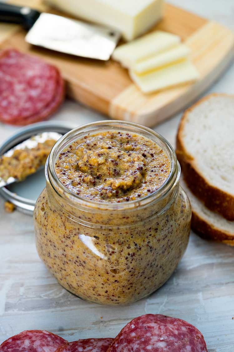 This Whole Grain Mustard is super easy to make, you know what goes in it and probably have everything in your pantry. With beer to bump up the flavor! www.keviniscooking.com