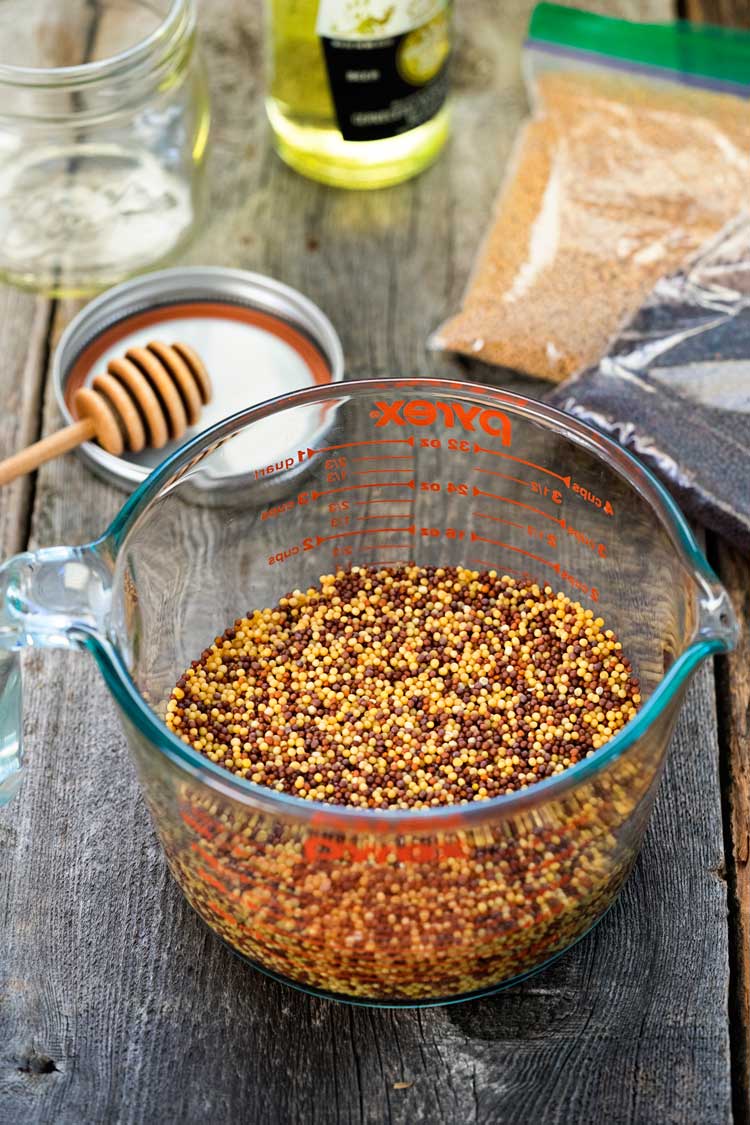 This Whole Grain Mustard is super easy to make, you know what goes in it and probably have everything in your pantry. With beer to bump up the flavor! www.keviniscooking.com