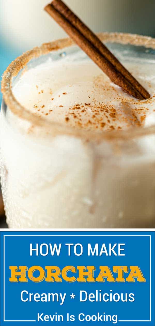 titled image for Pinterest (and shown): Horchata Recipe