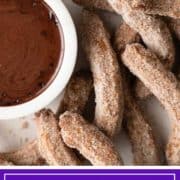 churros with chocolate sauce