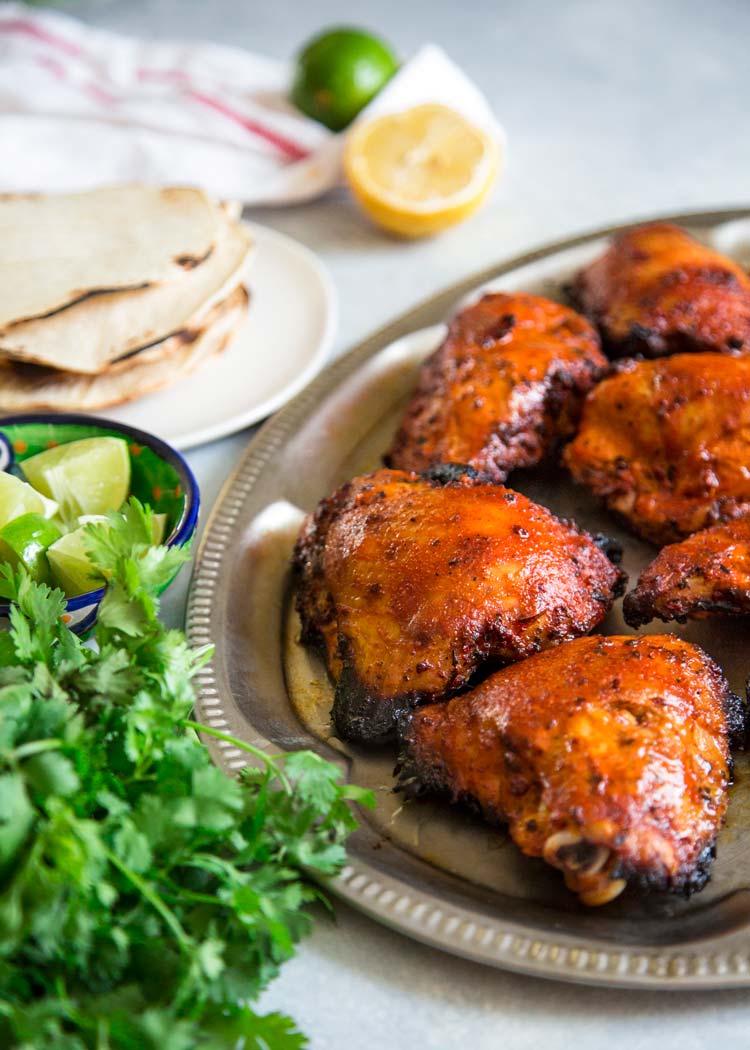 platter of pollo asado