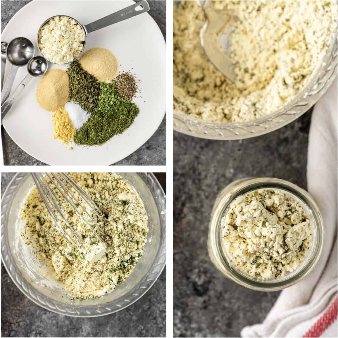 ingredients to make Ranch dressing seasoning mix