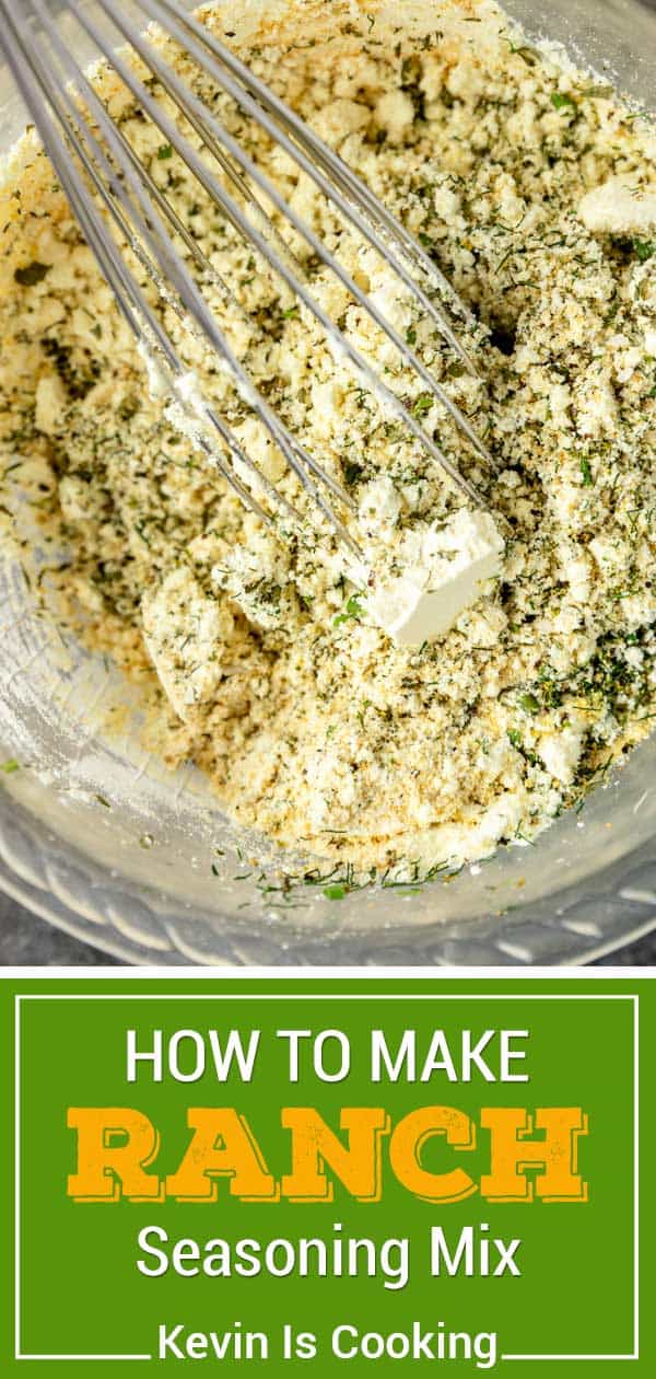 powdered Ranch dressing seasoning mix with whisk