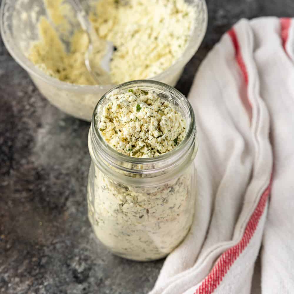 jar of dry Ranch Dressing mix