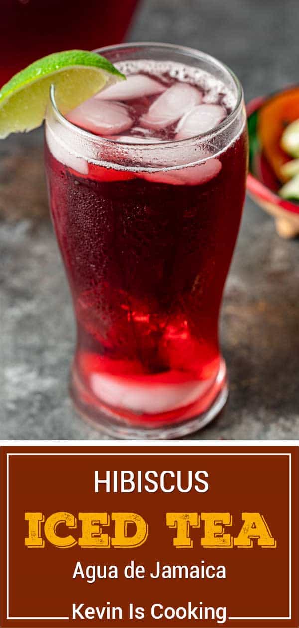 titled image (and shown): hibiscus iced tea agua de Jamaica