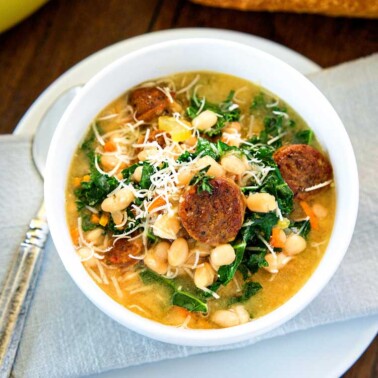 Kale and White Bean Soup with Sausage. www.keviniscooking.com