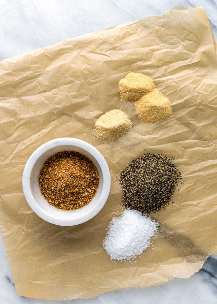 overhead photo of spice to make Lemon Pepper Seasoning