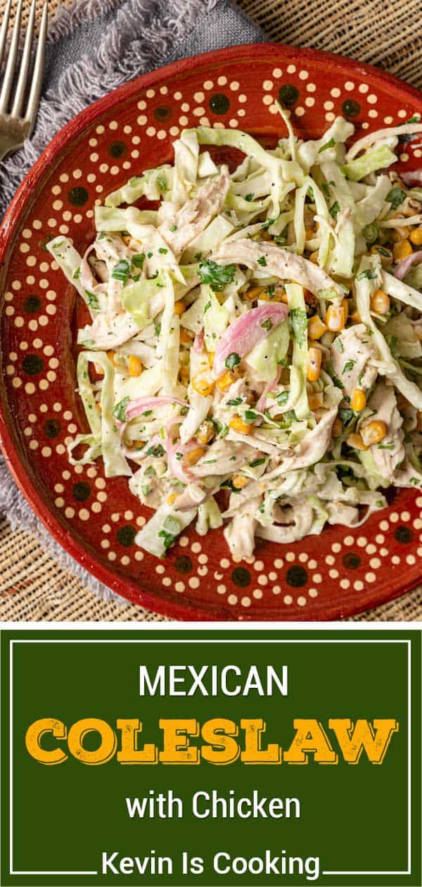 titled image (and shown): Mexican coleslaw with chicken