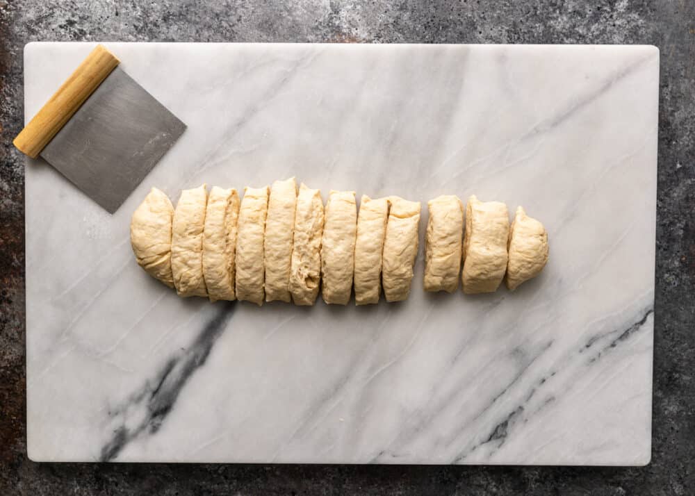 slicing indian fry bread