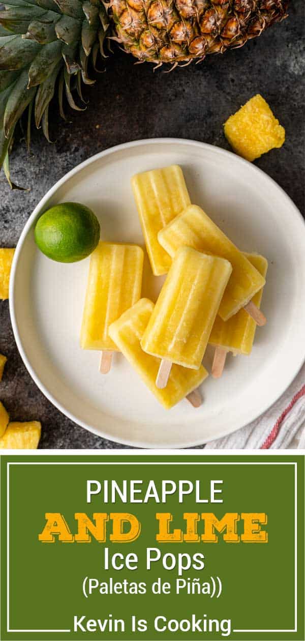 titled image (and shown): Pineapple and lime ice pops (paletas de piña)