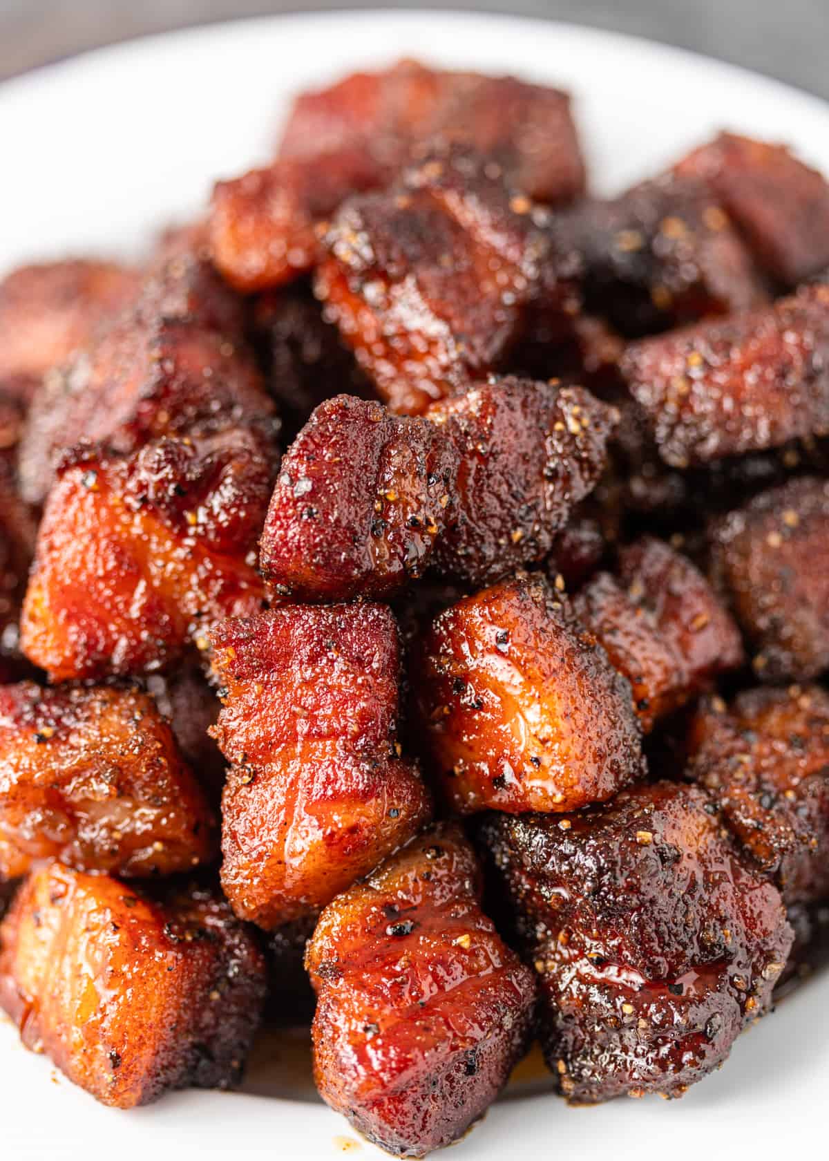 pile of Pork Belly Burnt Ends