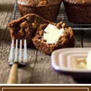 pumpkin bran muffin with butter