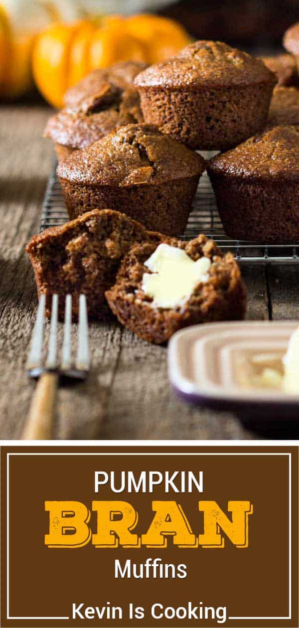 pumpkin bran muffin with butter