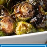 titled image (and shown): roasted brussel sprouts with glaze - kevin is cooking