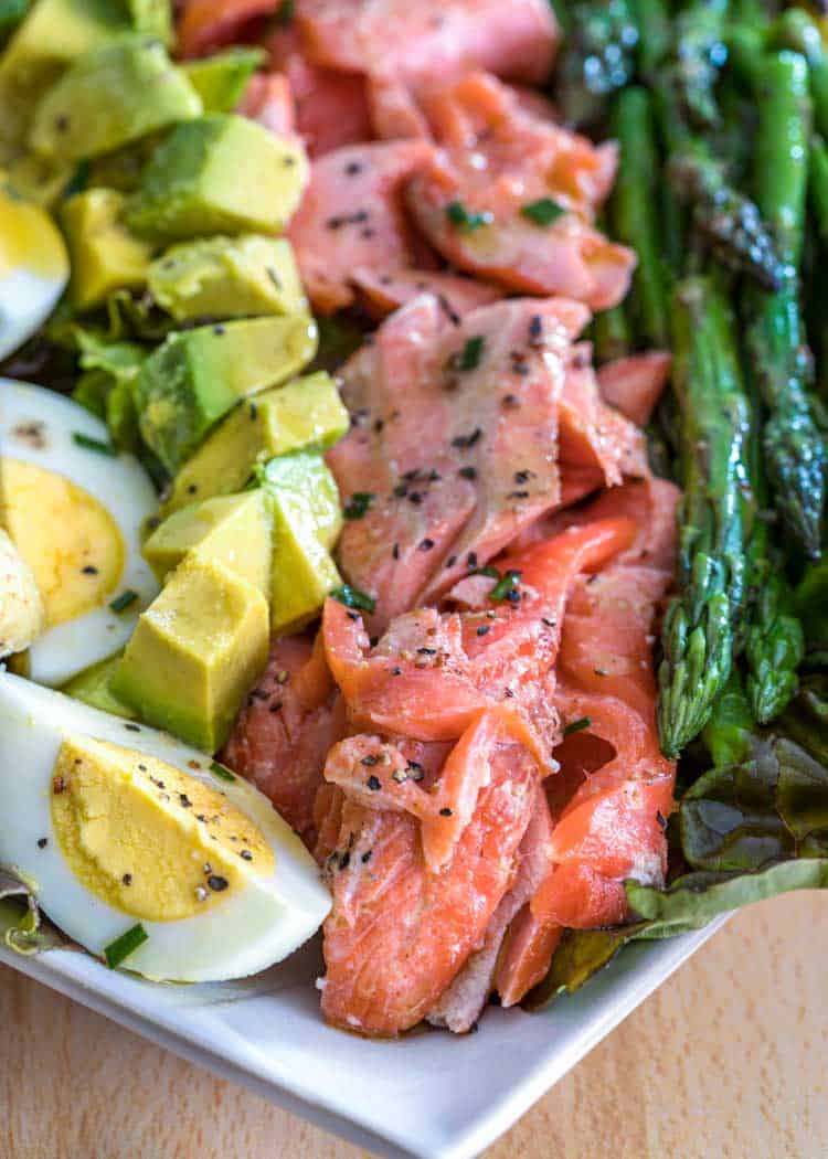 close up of Salmon Salad