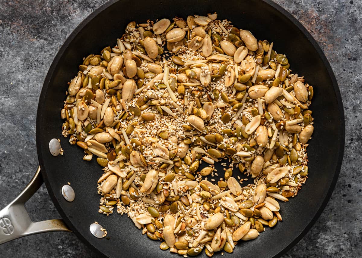 dry toasting seeds and nuts