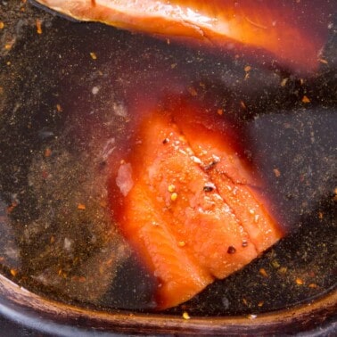 fish in brine for smoked salmon