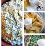 step by step prep shiots of Spinach Artichoke Dip