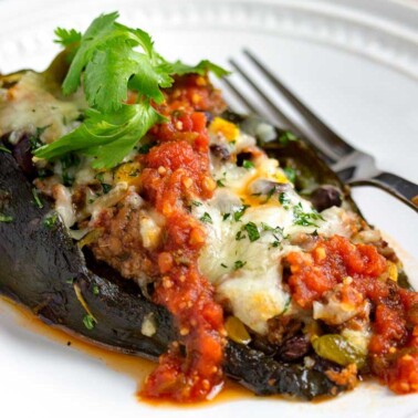 roasted poblano pepper stuffed with southwest ingredients