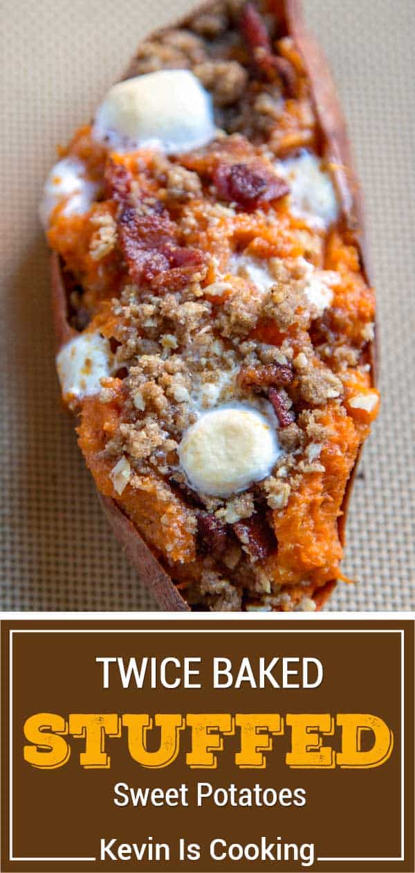 titled image (and shown): loaded twice baked sweet potatoes
