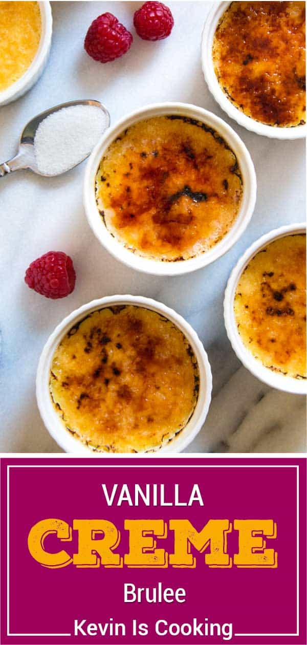 titled image: 4 small dishes of classic creme brulee