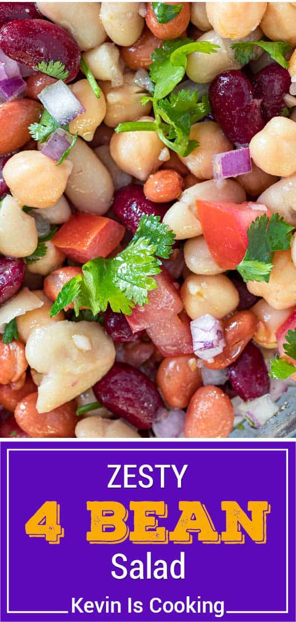 titled image (and shown closeup): Zesty Cold Bean Salad